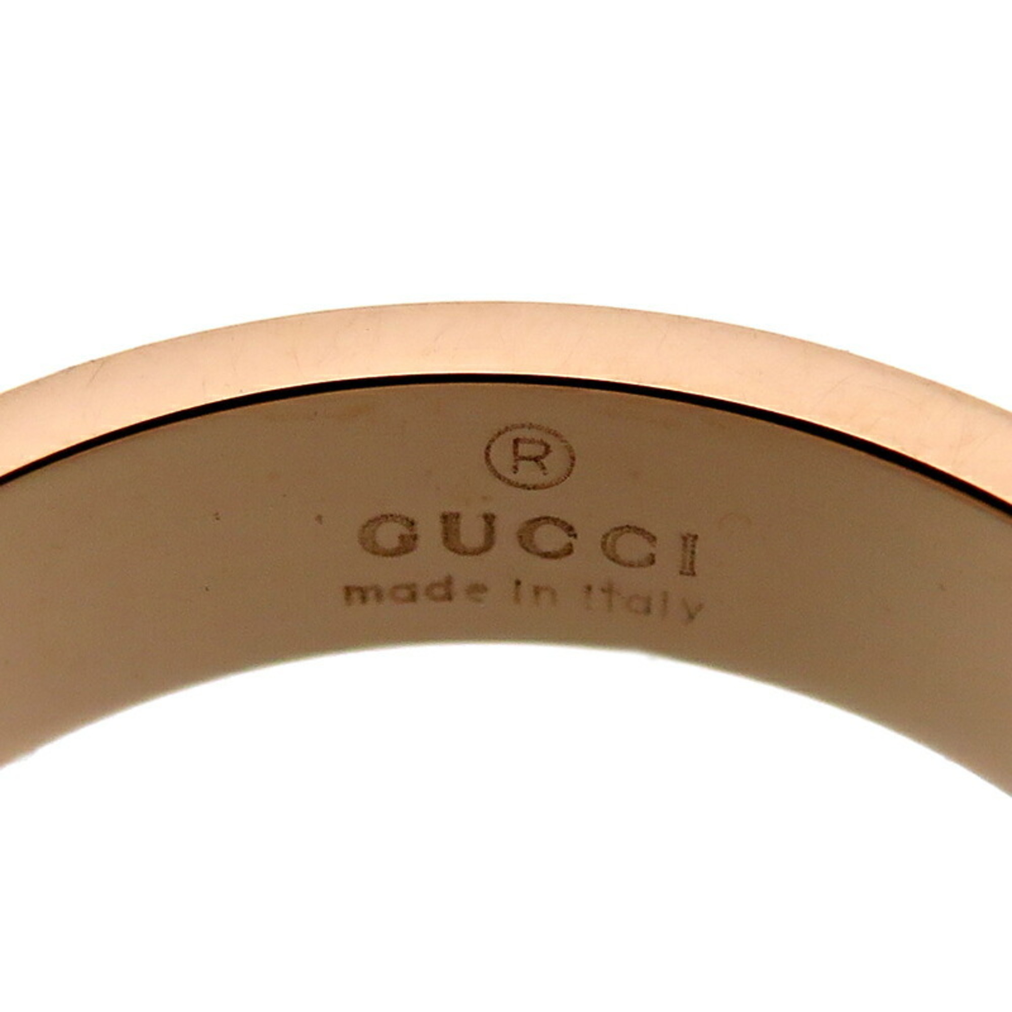 Gucci 750PG Icon Women's Ring, 750 Pink Gold, Size 8