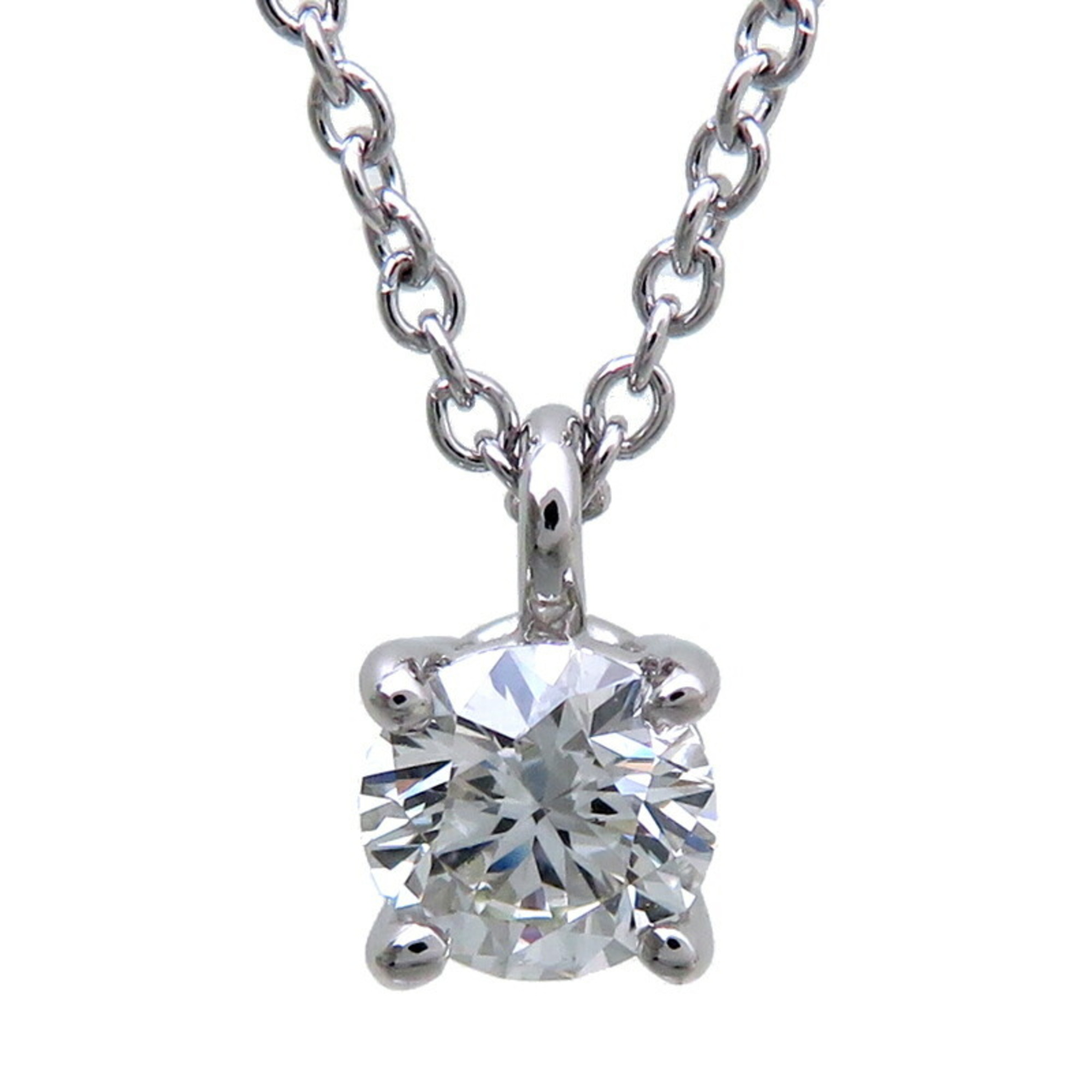 Tiffany 0.34ct solitaire diamond ladies necklace in Pt950 platinum