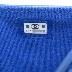 Chanel Matelasse Medium Wallet Women's Tri-fold AP0232 Caviar Skin Blue