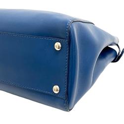 FENDI 8BN226 Peekaboo Shoulder Bag Handbag Blue Unisex Z0005985