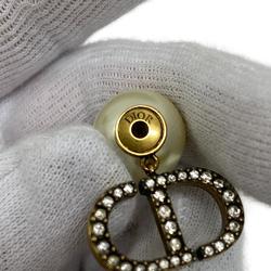 Christian Dior Dior Tribal Faux Pearl Earrings Gold Women's Z0005858