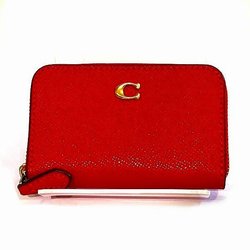 Coach COACH C6723 Red Leather Wallet & Coin Case for Women