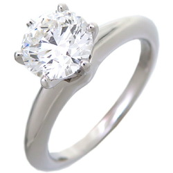 Tiffany Pt950 0.903ct Diamond Solitaire Ladies Ring, Platinum, Size 8