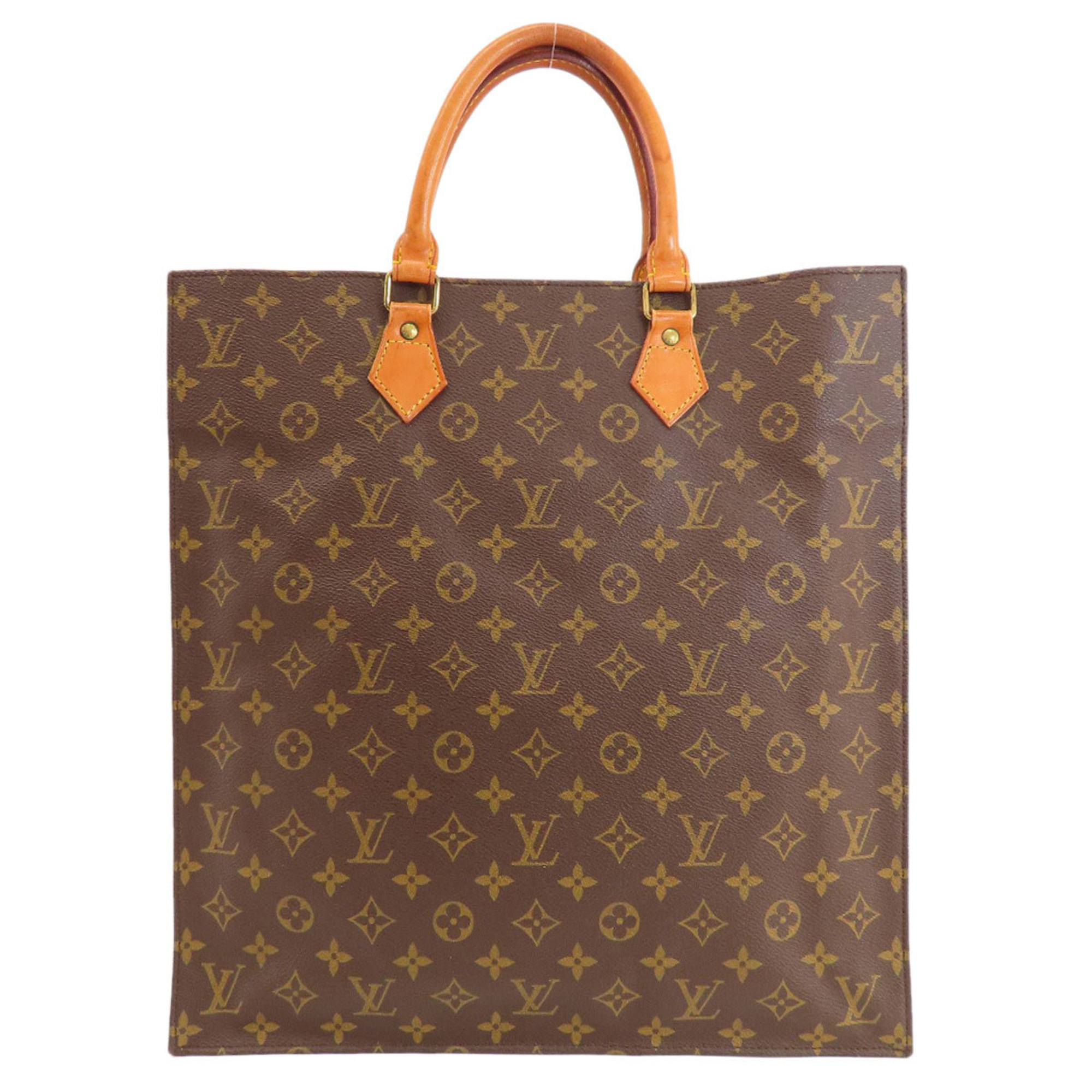 Louis Vuitton M51140 Sac Plat Monogram Handbag Canvas Women's LOUIS VUITTON