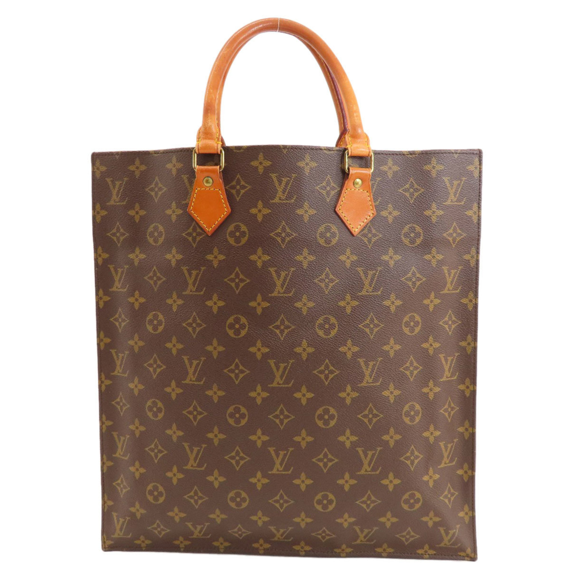 Louis Vuitton M51140 Sac Plat Monogram Handbag Canvas Women's LOUIS VUITTON