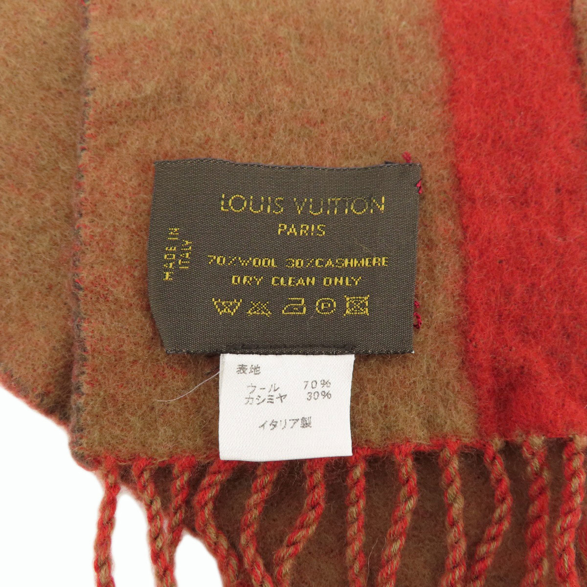 Louis Vuitton Echarpe V Histric Scarf Wool/Cashmere Women's LOUIS VUITTON