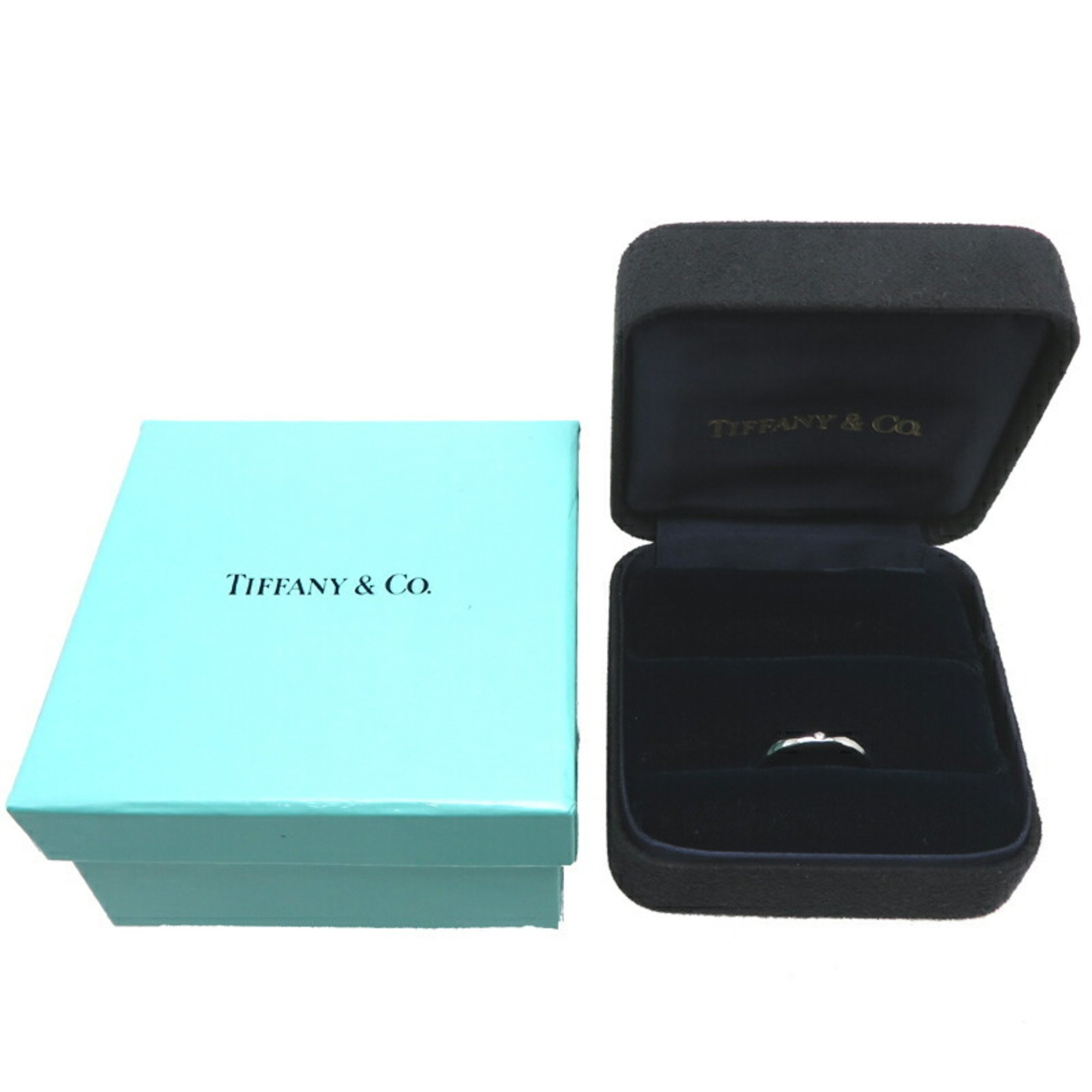 Tiffany Pt950 Wedding Diamond Men's Ring, Platinum, Size 16