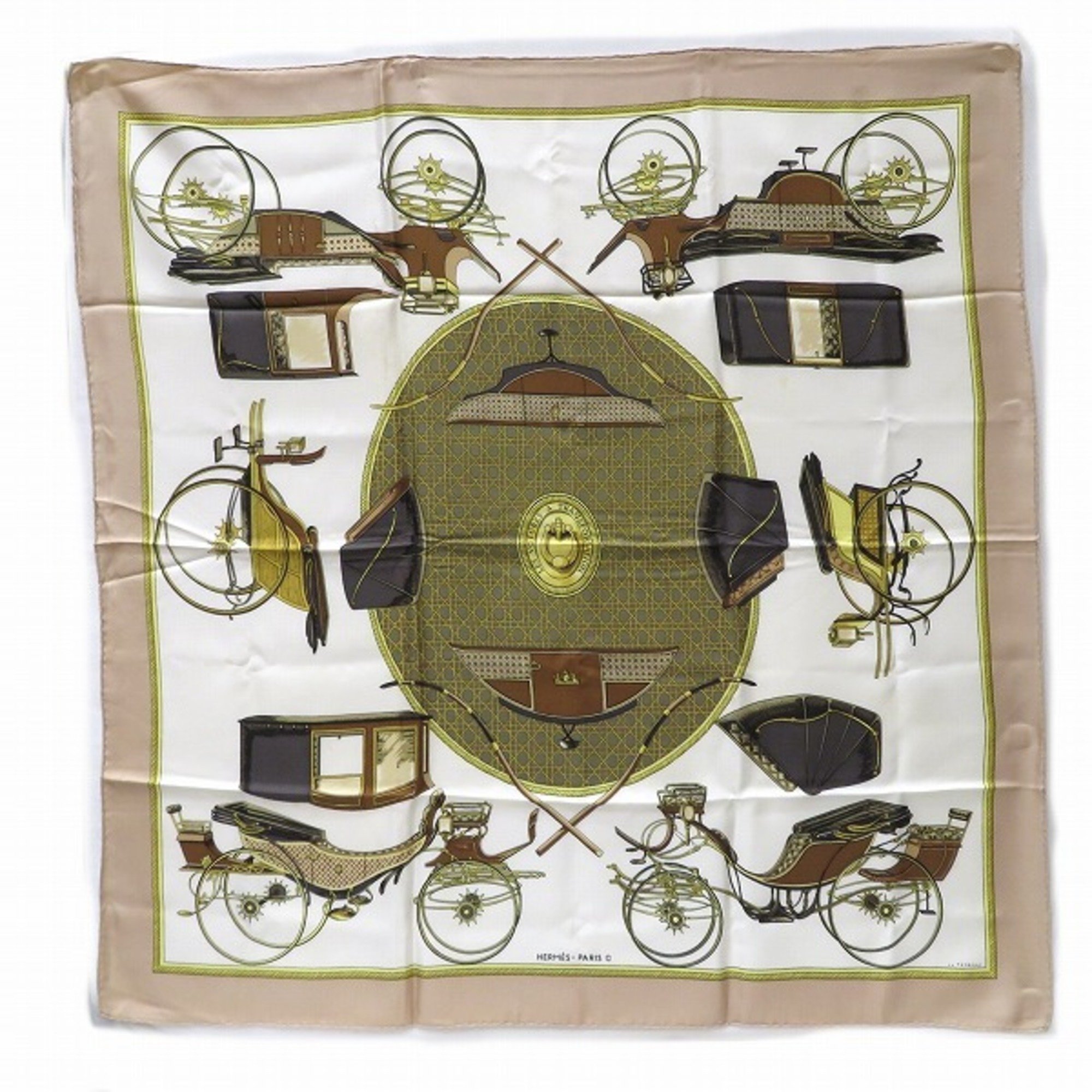 Hermes Carré 90 Folding Covered Carriage Accessories Scarves Women's