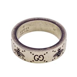 GUCCI 17 925 8.6g GG Bee Ring Silver Men's Z0005866