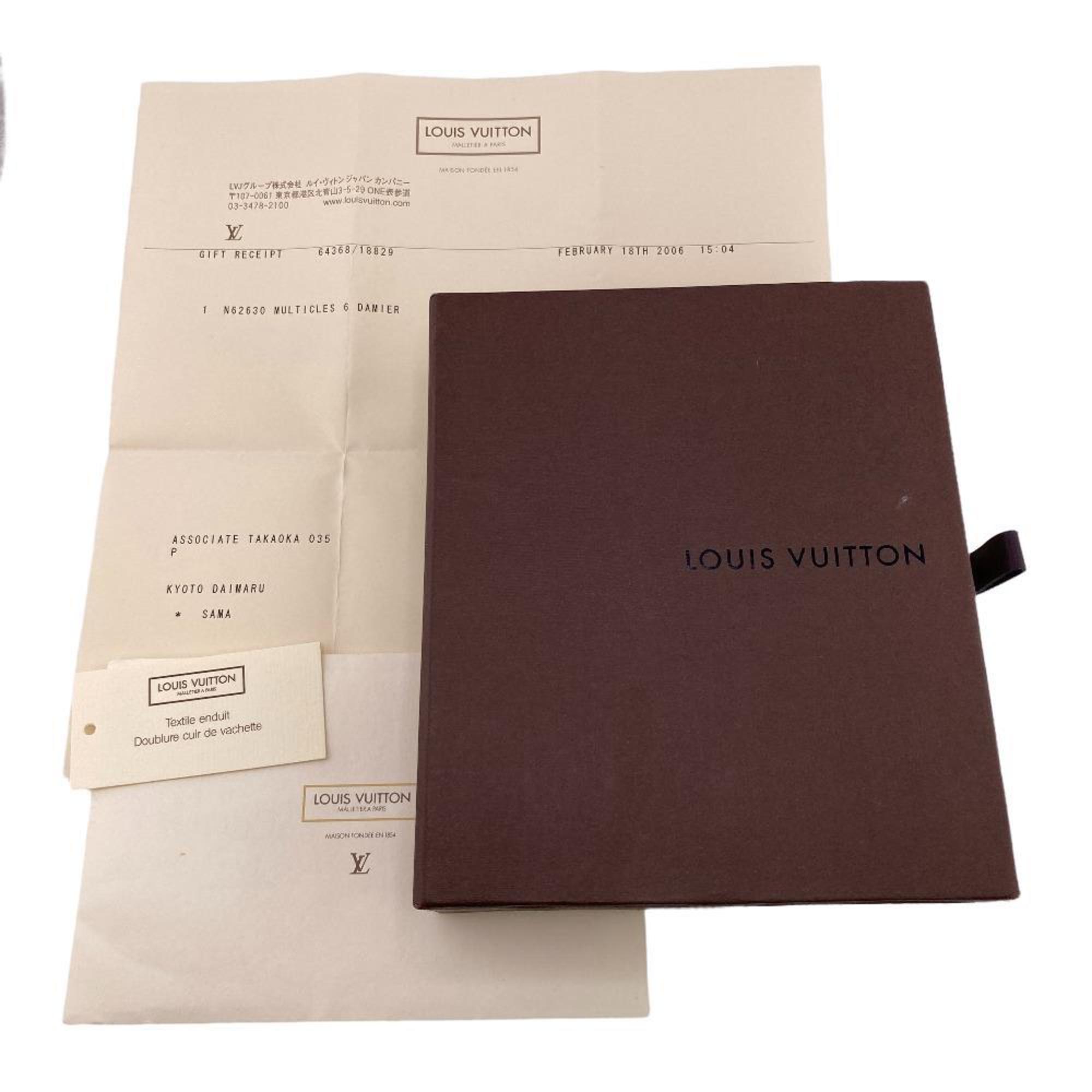 LOUIS VUITTON N62630 Multicle 6 Damier Key Case Brown Unisex Z0005914