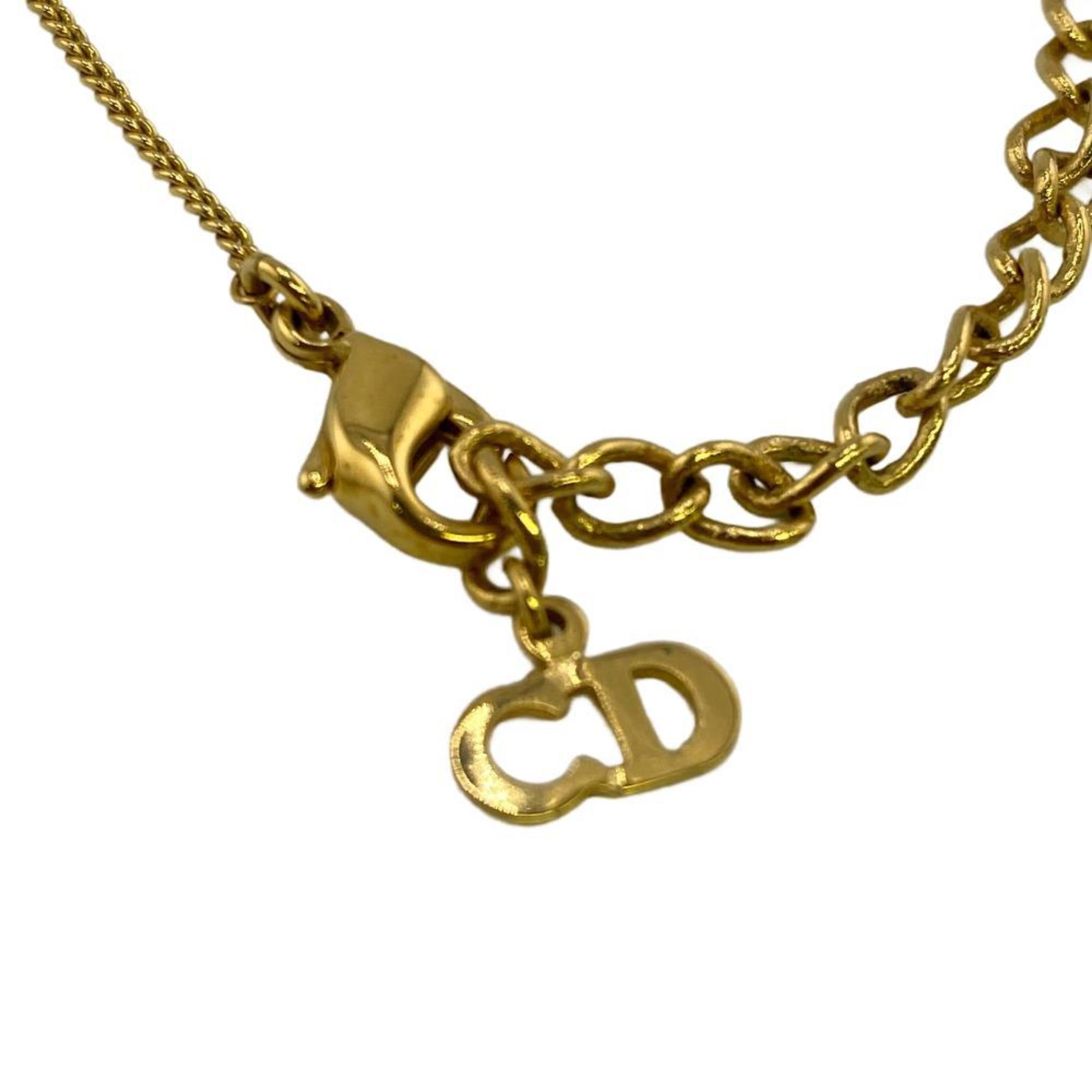 Christian Dior Dior CD Necklace Gold Women's Z0005661