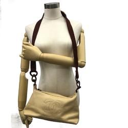 CHANEL Coco Mark Shoulder Bag Beige Women's Z0005796