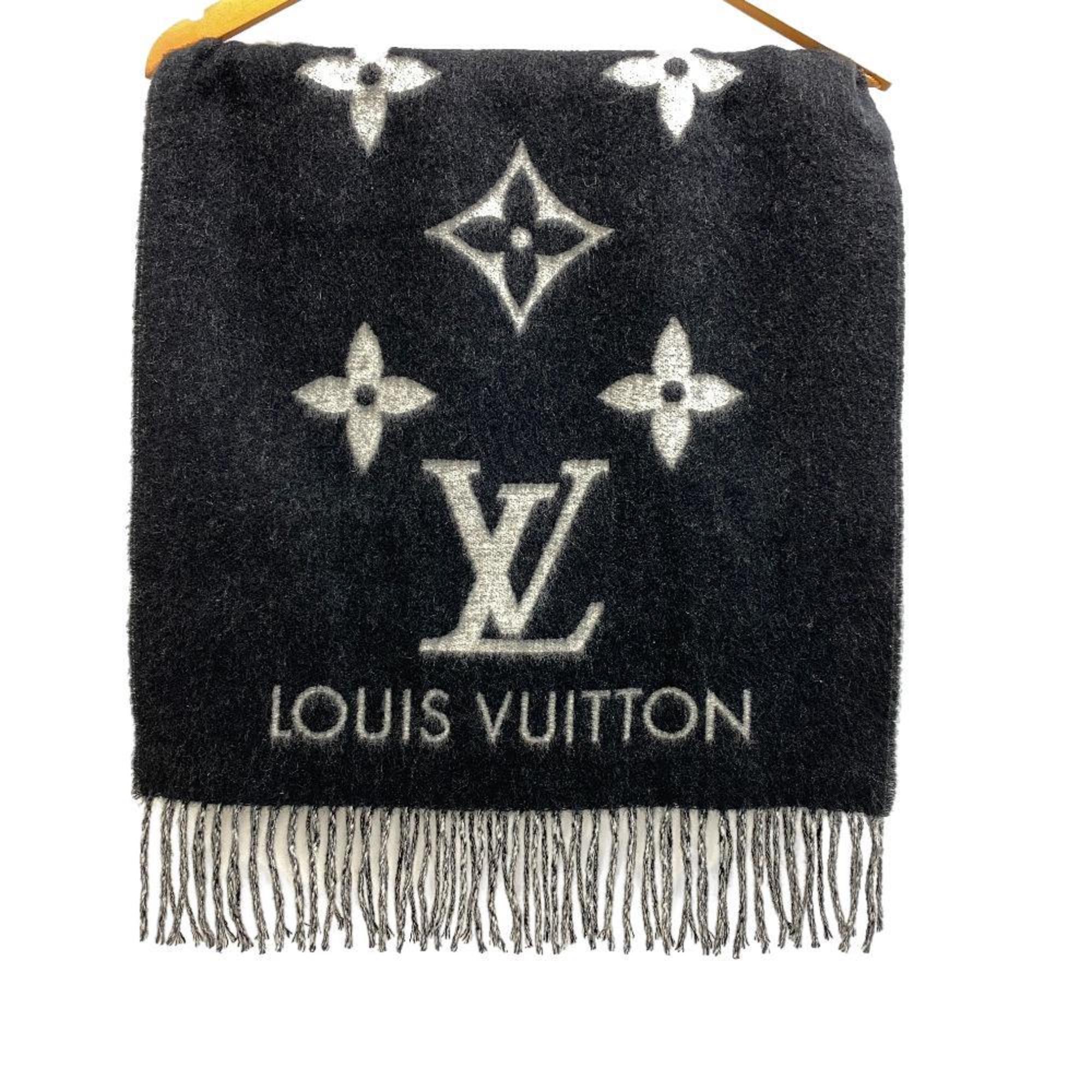 LOUIS VUITTON Louis Vuitton M71040 Echarpe Cavic Scarf Black Unisex Z0006254