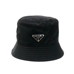 PRADA Prada L Bucket Hat Triangle Plate Black - Z0005871
