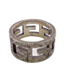 GUCCI Gucci Square G Arabesque Ring Silver Men's Z0005870