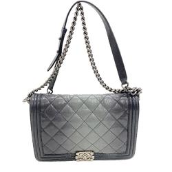 CHANEL Boy Chanel 28 Chain Shoulder Bag Black Women's Z0005814