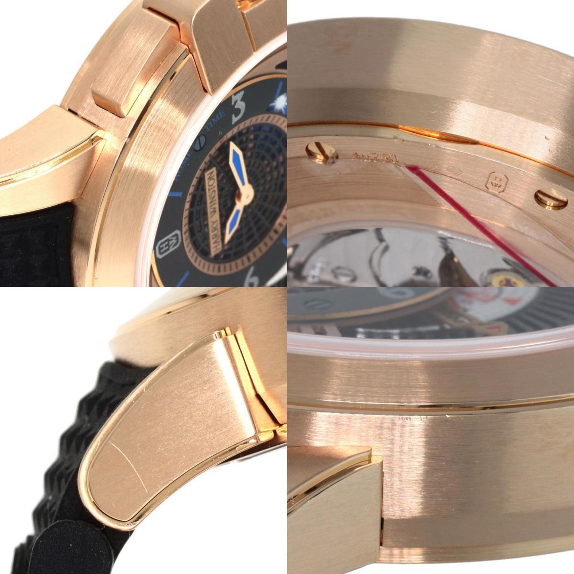 Harry Winston OCEATZ44RR011 HW Ocean Dual Time Automatic Watch K18RG/Rubber/K18 Rose Gold Men's HARRY WINSTON