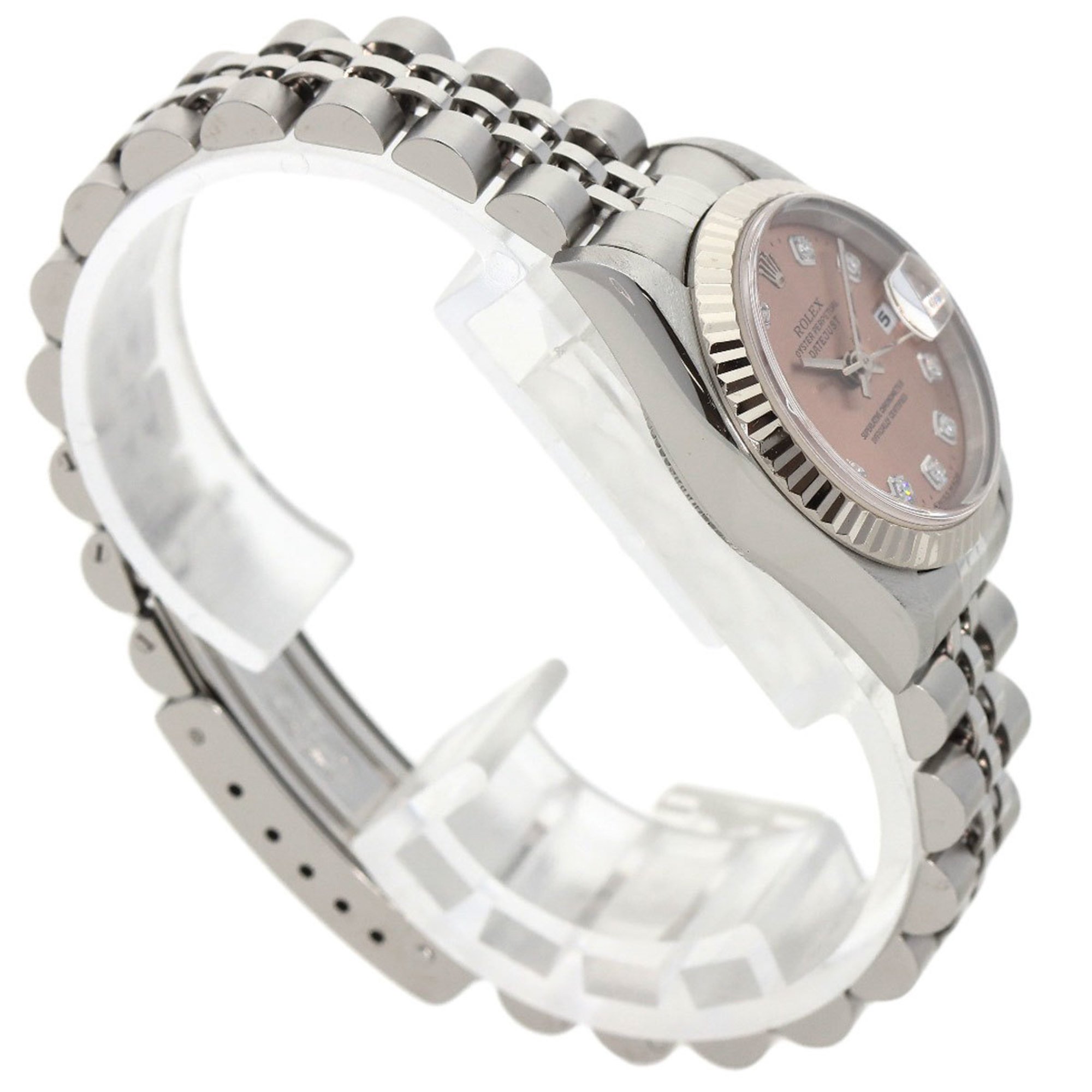 Rolex 69174G Datejust 10P Diamond Watch Stainless Steel/SS/SSxK18WG Ladies ROLEX