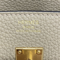 Hermes Handbag Birkin 25 B Engraved Togo Beige Marfa Ladies