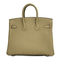 Hermes Handbag Birkin 25 B Engraved Togo Beige Marfa Ladies