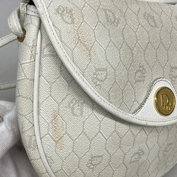 Christian Dior Shoulder Bag Honeycomb Leather White Ladies