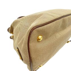 PRADA 1BA579 Jacquard Shoulder Bag Handbag Khaki Women's Z0005839