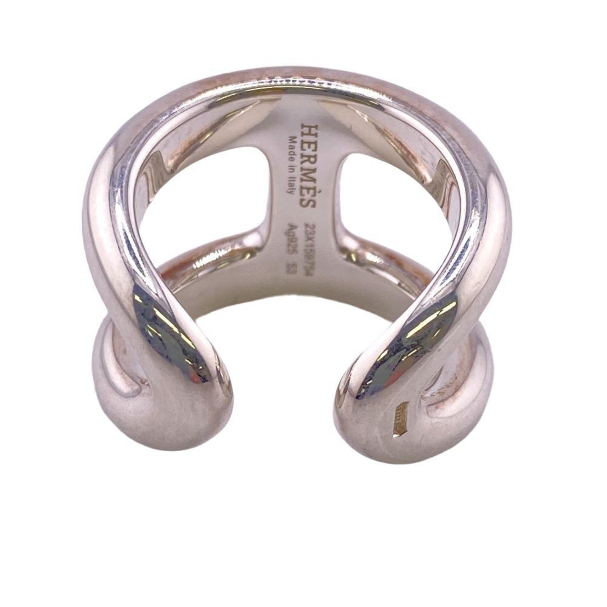 HERMES Hermes Osmos GM Ring, Silver, Men's Z0005873