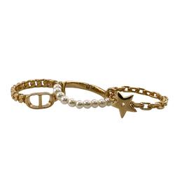 Christian Dior Dior CD Star 3-Row Ring, Gold, Women's, Z0005862