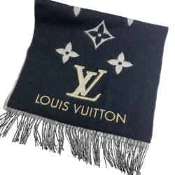 LOUIS VUITTON Louis Vuitton LP1129 Echarpe Scarf Reykjavik Studded Black Women's Z0006289