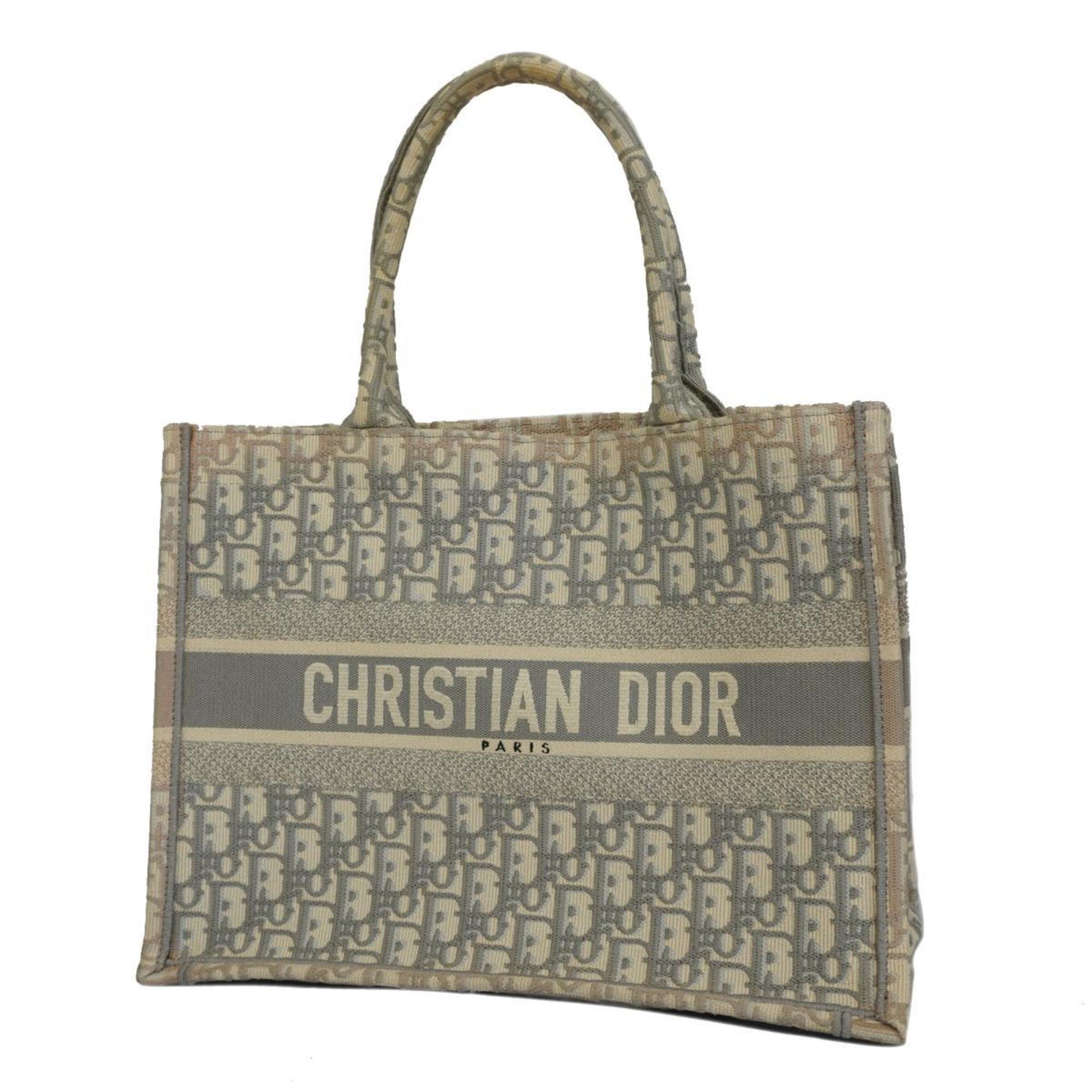 Christian Dior Tote Bag Trotter Canvas Grey Women's