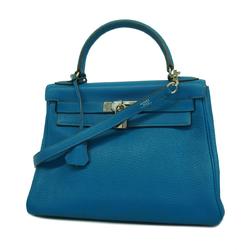 Hermes handbag Kelly 28 □O stamp Togo Blue Hydra Ladies
