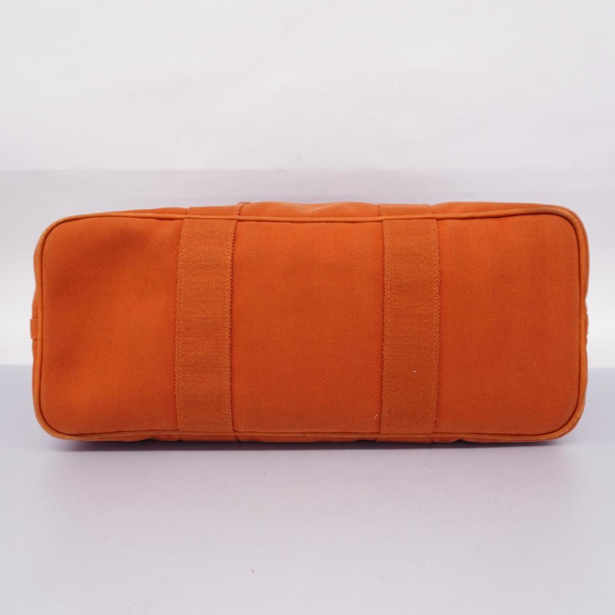 Hermes handbag Valparaiso MM Toile Chevron Orange Women's