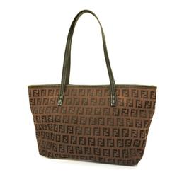 Fendi handbag Zucchino nylon leather brown black ladies