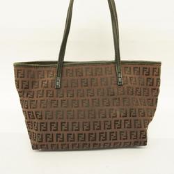 Fendi handbag Zucchino nylon leather brown black ladies