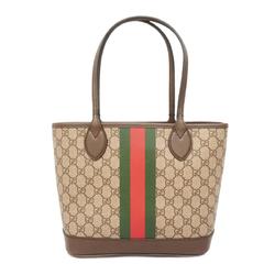 Gucci Tote Bag GG Supreme Sherry Line 726762 Brown Women's