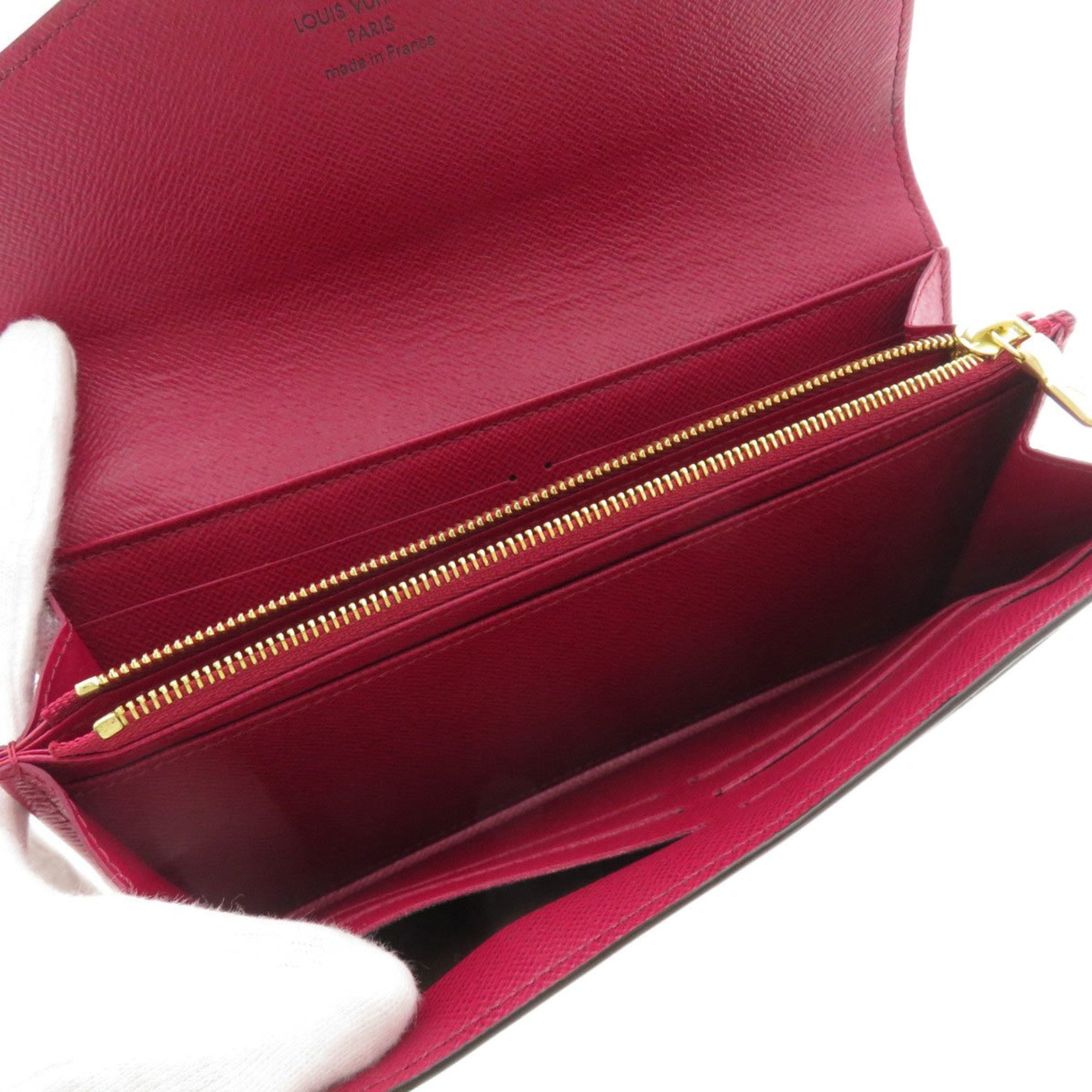 Louis Vuitton M62234 Portefeuille Sarah Monogram Fuchsia Long Wallet Canvas Women's LOUIS VUITTON