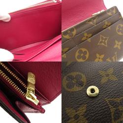 Louis Vuitton M62234 Portefeuille Sarah Monogram Fuchsia Long Wallet Canvas Women's LOUIS VUITTON