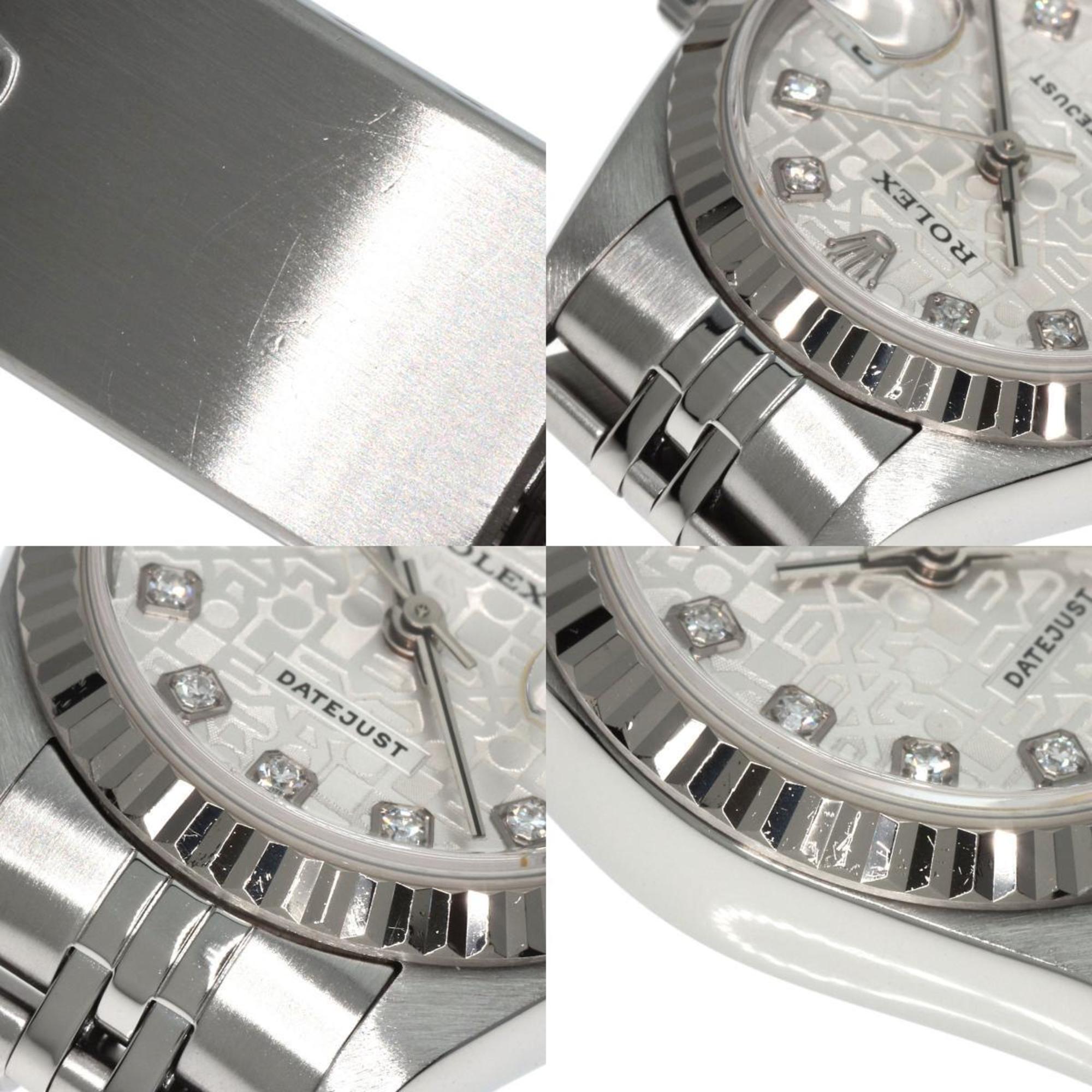 Rolex 79174G Datejust 10P Diamond Watch Stainless Steel/SS/K18YG Ladies ROLEX