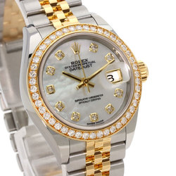 Rolex 279383RBR Datejust 10P Bezel Diamond Watch Stainless Steel/SSxK18YG Ladies ROLEX
