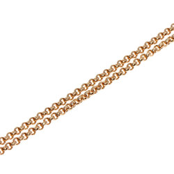 Hermes Exlibris 1P Diamond Necklace K18 Pink Gold Women's HERMES
