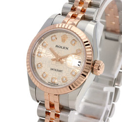 Rolex 179171G Datejust 10P Diamond Watch K18 Pink Gold/SSxK18PG/Everose Gold Ladies ROLEX