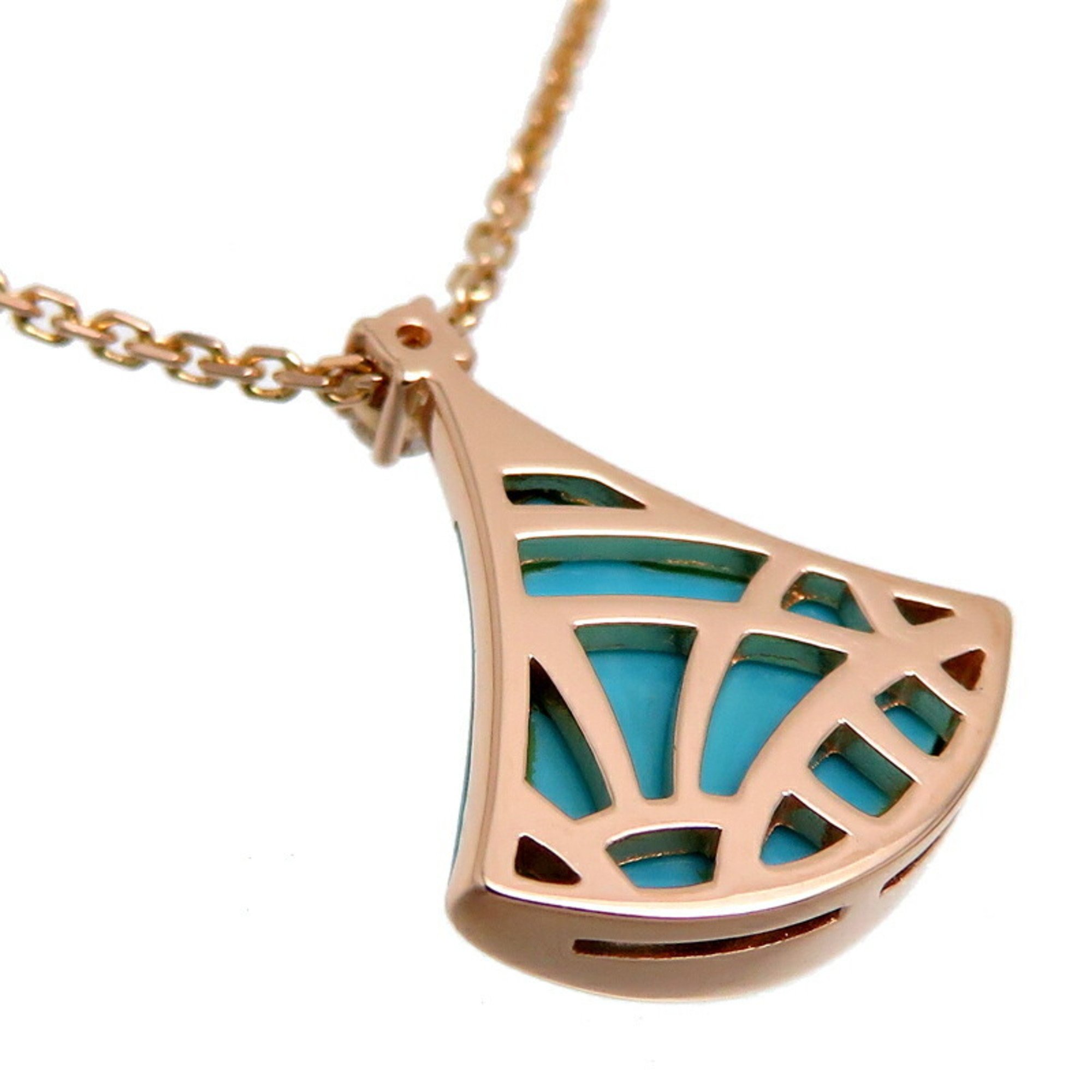 Bvlgari 750PG Diva Dream Turquoise Women's Necklace 750 Pink Gold