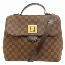 Louis Vuitton N41168 Bergamo MM Damier Ebene Handbag Canvas Women's LOUIS VUITTON