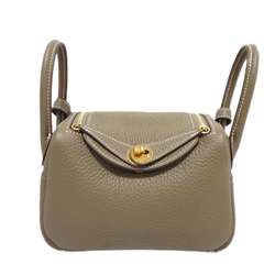 HERMES Lindy handbag shoulder bag Etoupe G hardware Taurillon U stamp Women's Men's