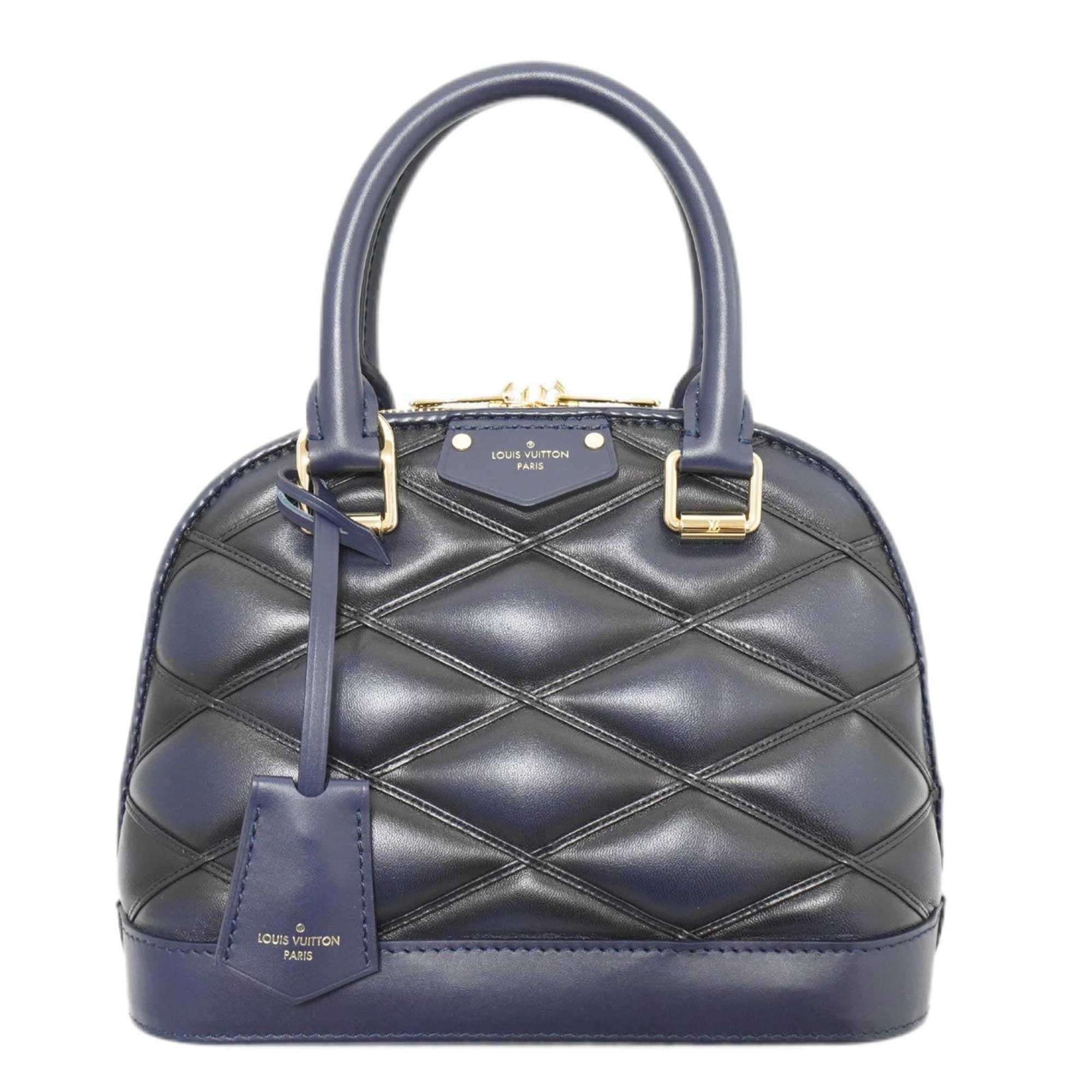 LOUIS VUITTON Louis Vuitton Alma BB Maltage M23666 Handbag Shoulder Bag Blue Marine Lamb Leather Women's
