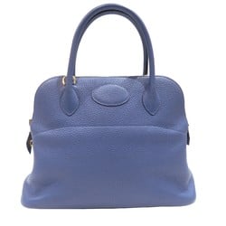 HERMES Bolide 31 Handbag Blue Brighton G Hardware Taurillon C Stamp Women's Men's Bag Leather