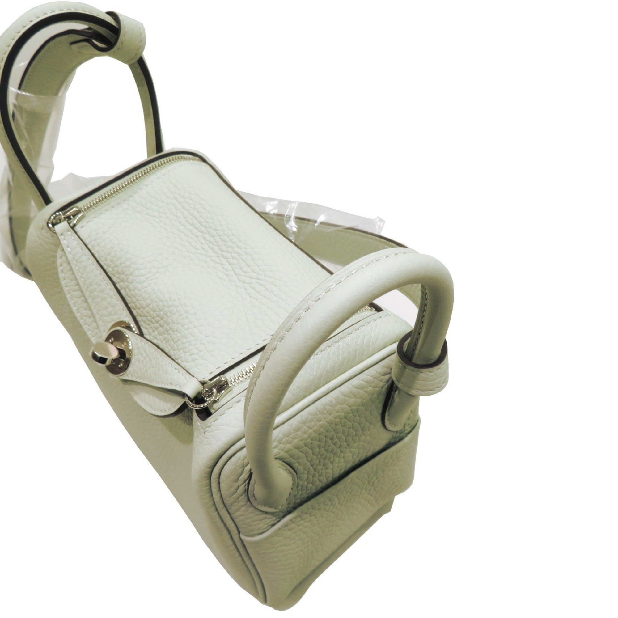 HERMES Lindy handbag, Greenevé/Silver hardware, Taurillon, B stamp, women's and men's bags