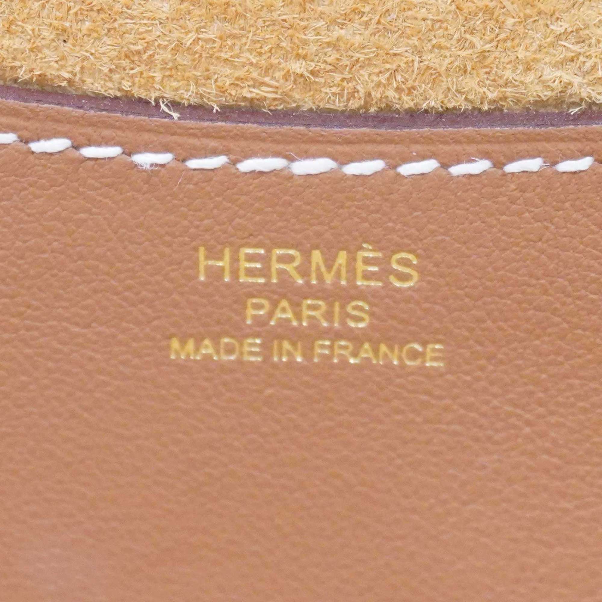HERMES In the Loop 18 Handbag Tote Bag Gold G Hardware Taurillon B Stamp Women's Men's