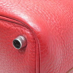 HERMES Hermes Picotin PM Handbag Tote Bag Rouge vif SV hardware Taurillon Clemence □M engraved Women's Men's