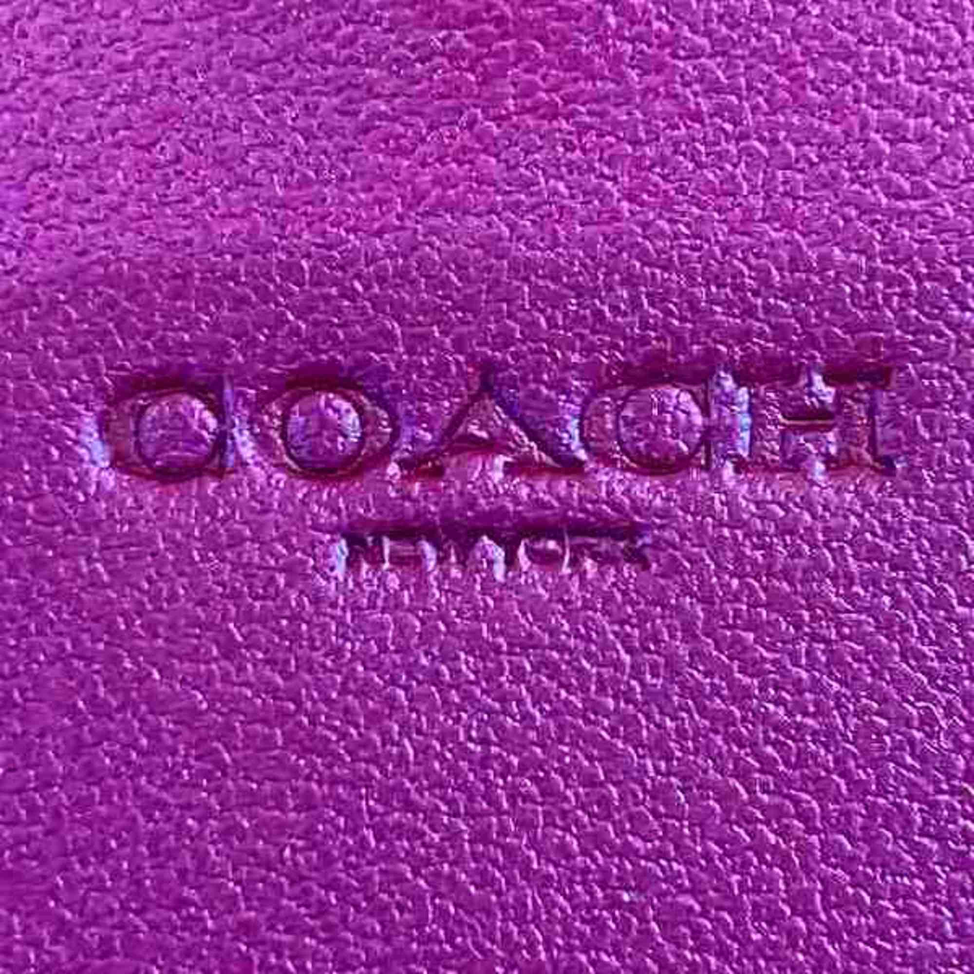 Coach C3160 Brown x Leather Wallet Bi-fold for Women